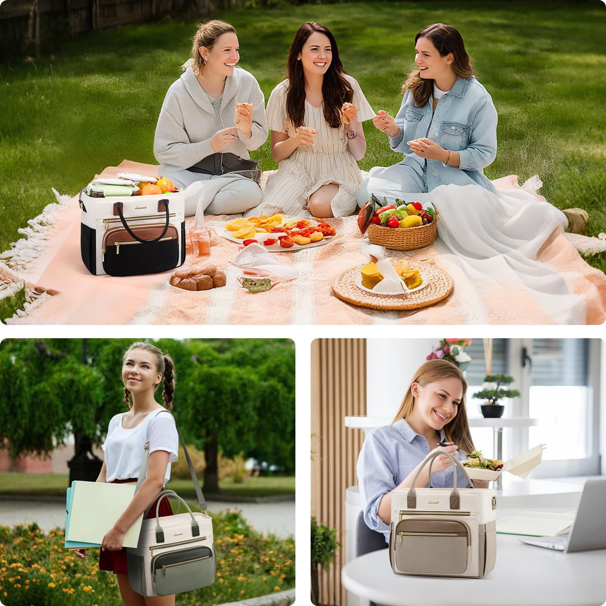 LOVEVOOK large-capacity cooler bag suitable for work and family outings.