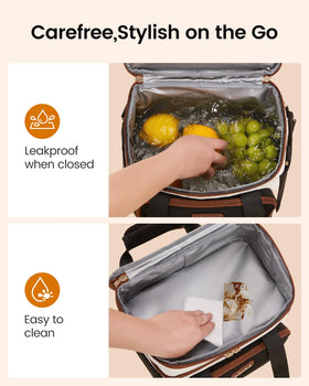 LOVEVOOK lunch bag with triple-proof lining protects food and simplifies cleanup
