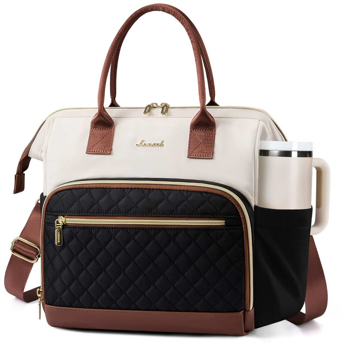 LOVEVOOK lunch bag wide opening for easy packing and quick access.