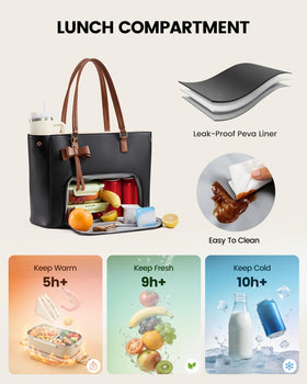 LOVEVOOK tote made of premium PU leather, durable and stylish.