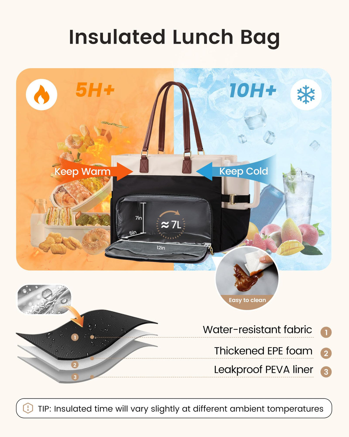 LOVEVOOK side pockets hold large tumblers for easy access.