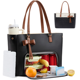 LOVEVOOK work tote exterior in premium PU leather for durable daily commuting.