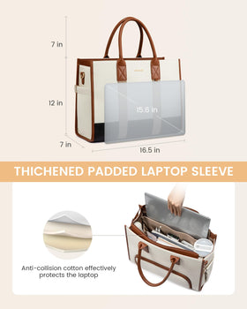 LOVEVOOK tote offers ten pockets for organization and quick access.