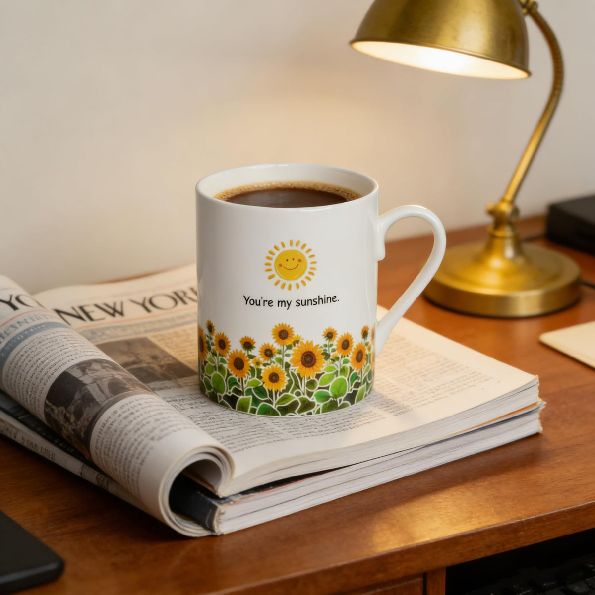 Lovift Sunflower mug packaging highlights lavender gift box.
