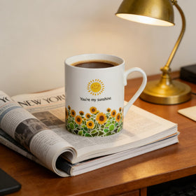 Lovift Sunflower mug packaging highlights lavender gift box.