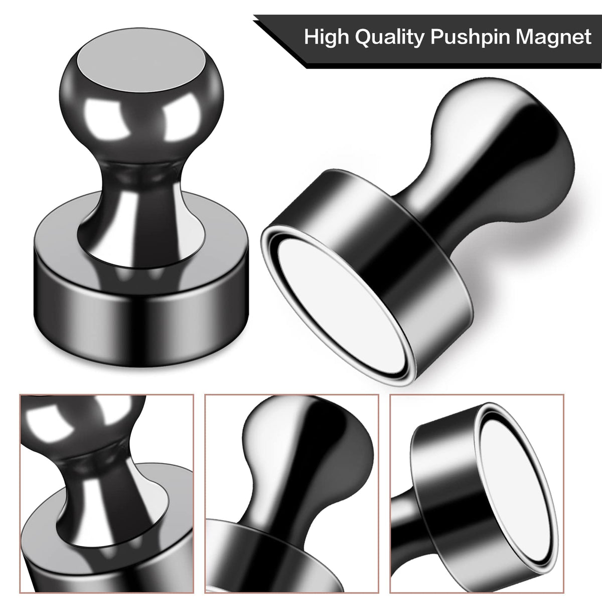 LOVIMAG black fridge magnets resist wear for long lasting use.