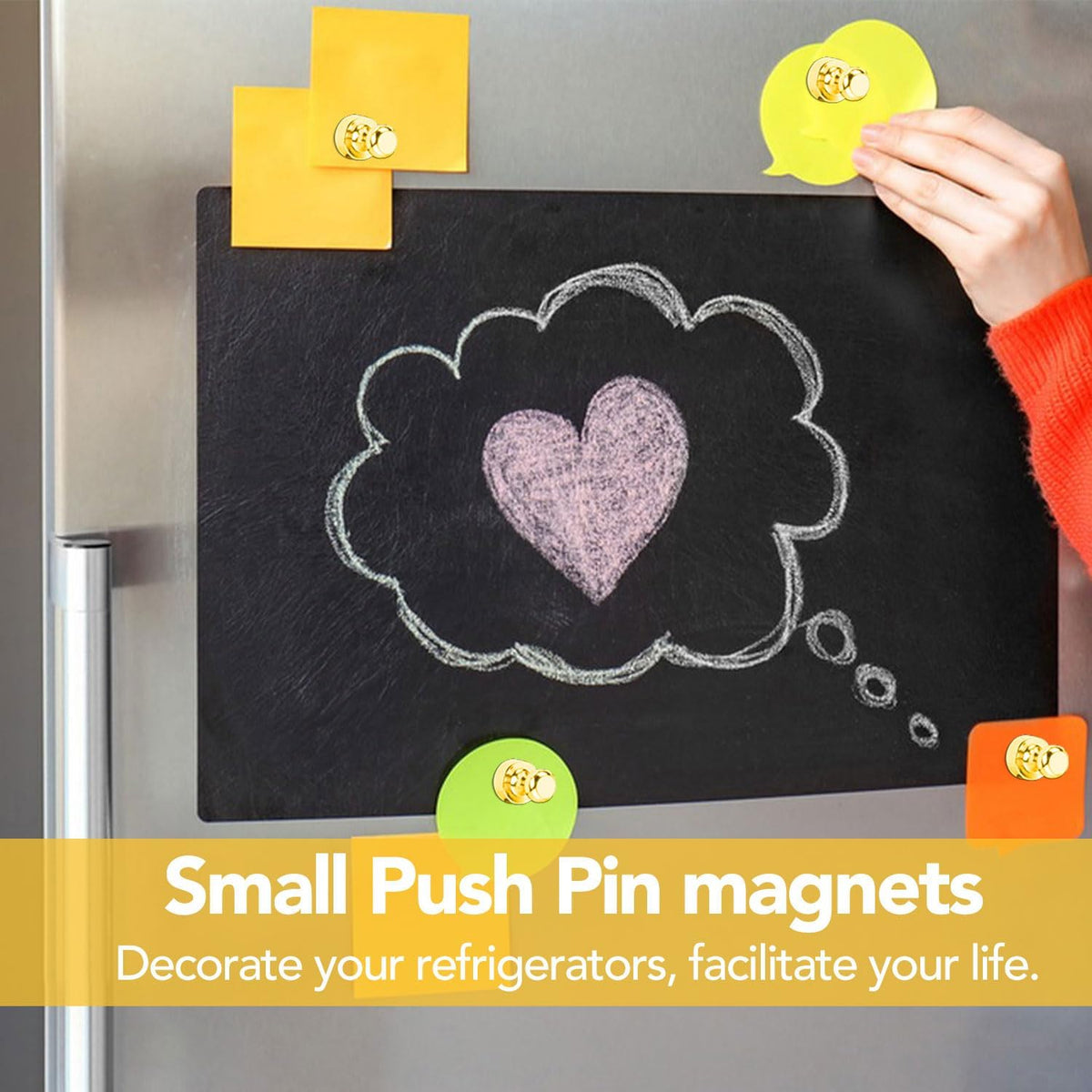 Lovimag craft magnet gold push pin for decorative organization.