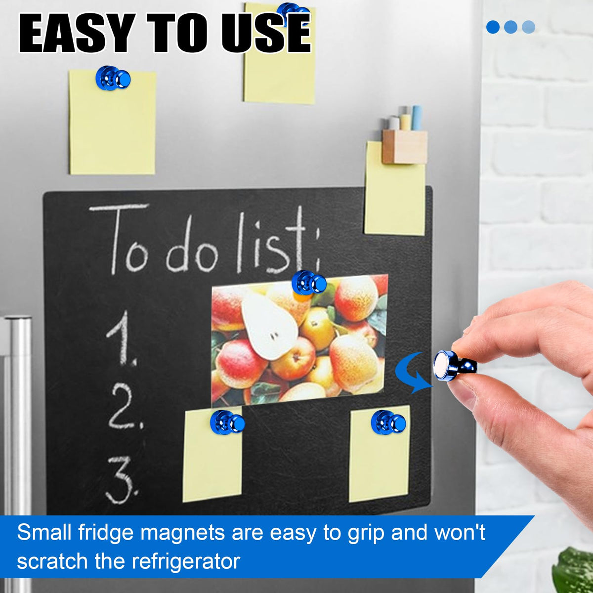 LOVIMAG fridge magnets 20pcs blue kitchen counter organization