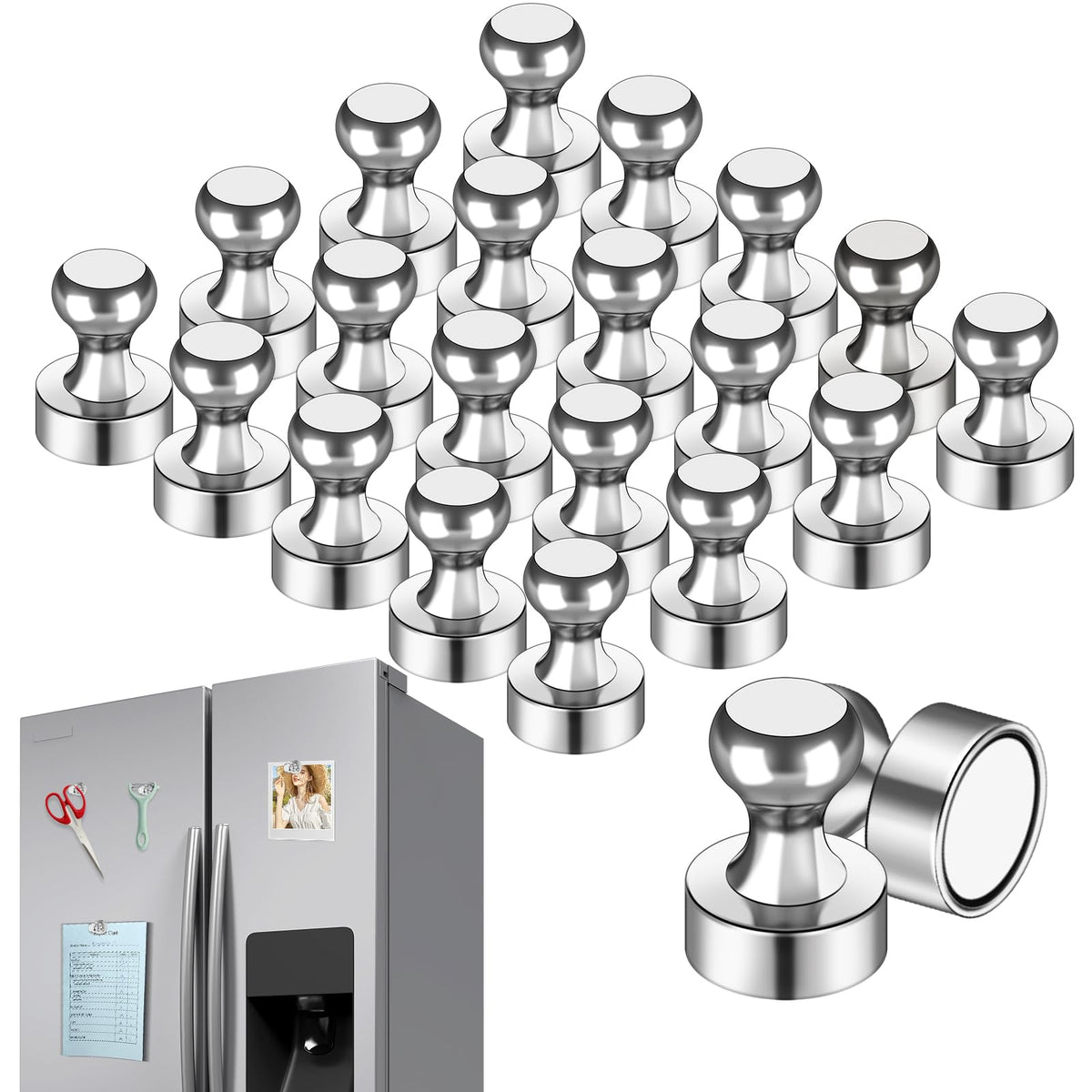 LOVIMAG fridge magnets 20pcs securely hold notes on any surface