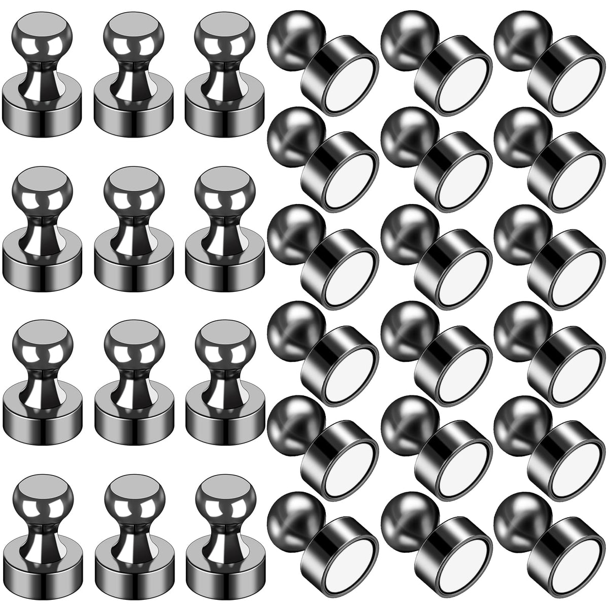 LOVIMAG fridge magnets 30pcs hold notes securely on a fridge or whiteboard.