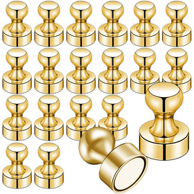 Lovimag gold push pin fridge magnet for strong hold on surfaces.