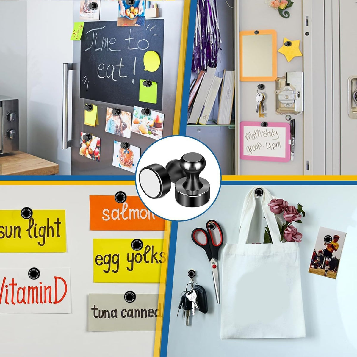 LOVIMAG multipurpose magnets keep calendars and reminders visible.