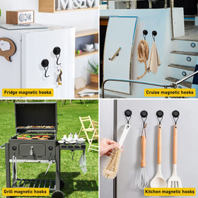 LOVIMAG cups and hats organizer on metal surfaces.
