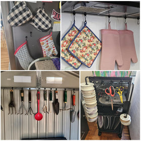 LOVIMAG grill area hook for hanging mitts and tools.