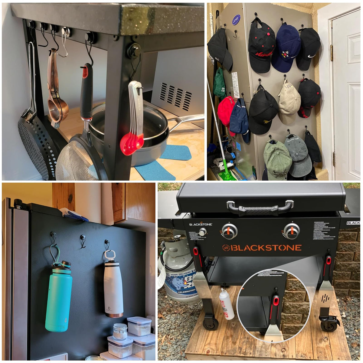 LOVIMAG heavy-duty magnetic hook keeps kitchen tools organized.
