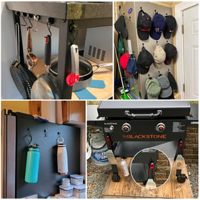 LOVIMAG heavy-duty magnetic hook keeps kitchen tools organized.