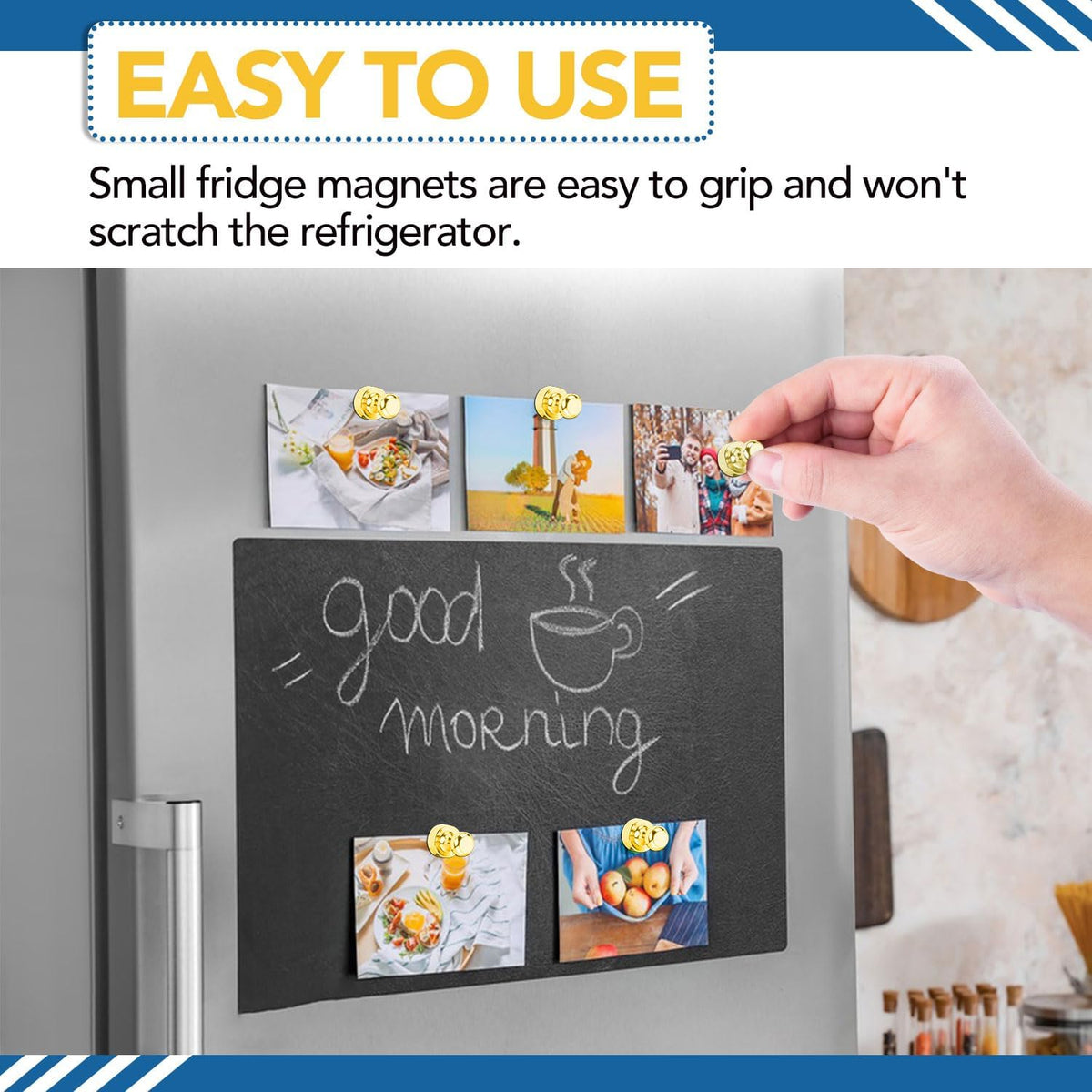Lovimag locker magnet gold push pin adds decorative organization.