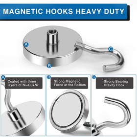 LOVIMAG magnetic hook with Ni-Cu-Ni coating resists rust and chipping