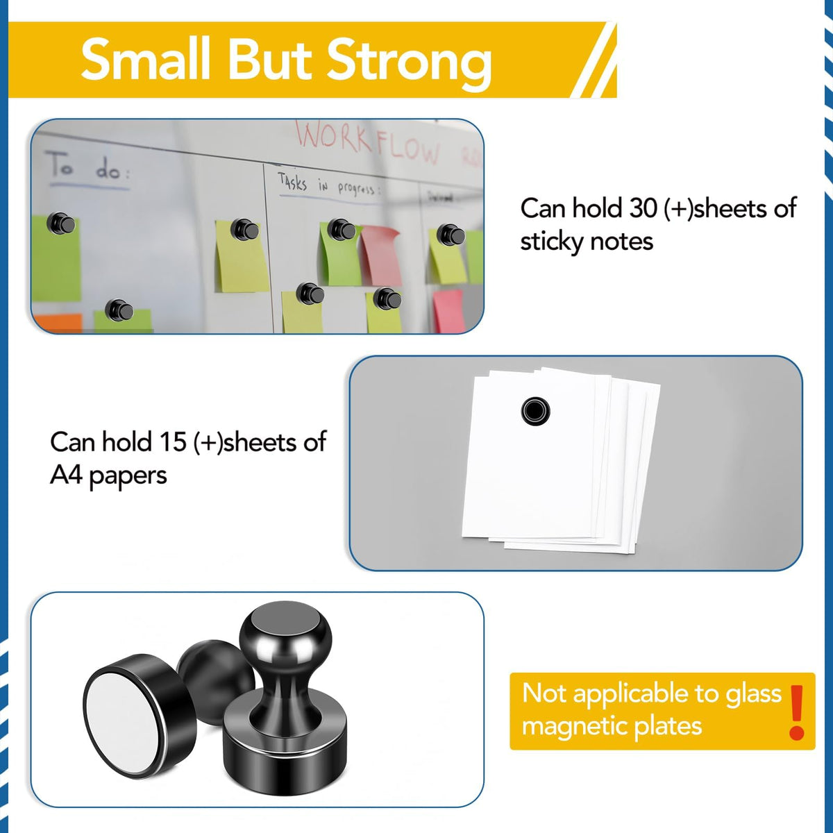 LOVIMAG whiteboard magnets organize schedules and reminders clearly.