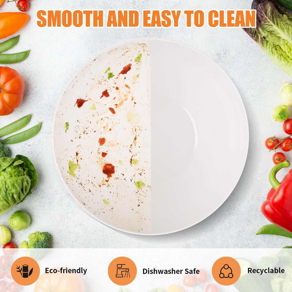 LOVYANXUE smooth bowl surface showing dishwasher-safe feature