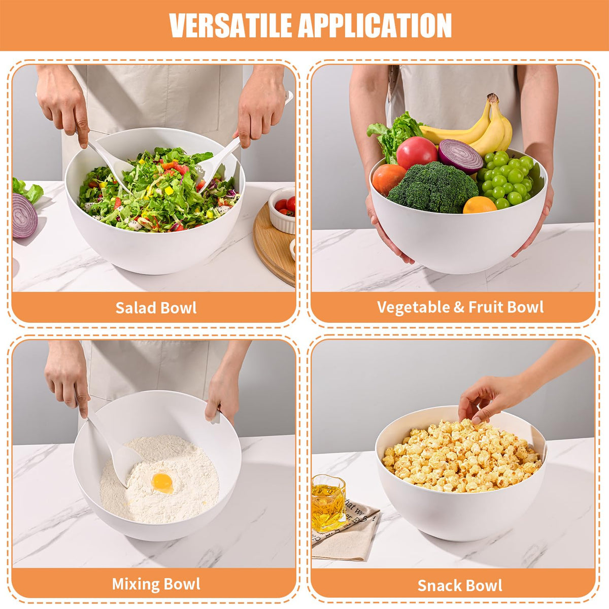 LOVYANXUE versatile serving bowl for salads, fruits, pasta, and snacks