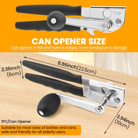 Loyanger can opener with long ergonomic handles for comfortable leverage.