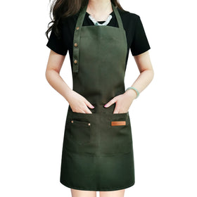 LOYGLIF apron with adjustable neck and belly straps for a comfortable fit.
