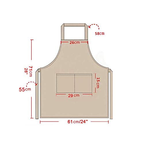 loyhuang apron with waist ties for secure, adjustable fit