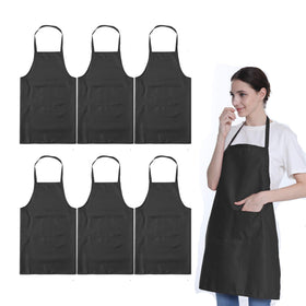 loyhuang black apron set with six pieces for versatile kitchen prep