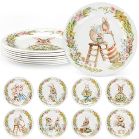 LOYIM Easter bunny plates 8-inch for a cheerful family meal.