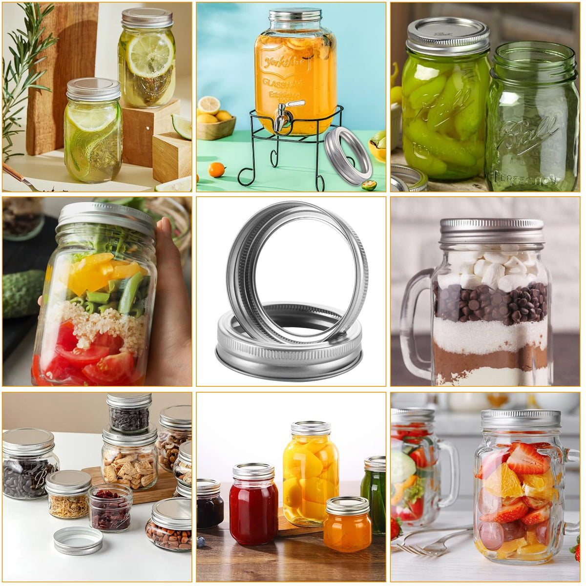LOYORTY rings for snacks and dry goods stored in jars