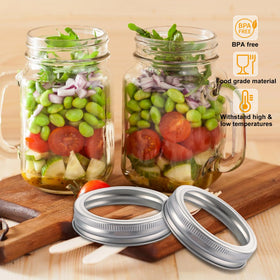 LOYORTY silver ring around jar neck keeps lids secure and leak-free