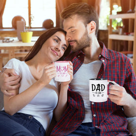 LOZACHE mom-dad-mug-set-back-view, back designs enhance display and versatility