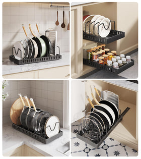 Lozovin quick-install no-tools setup with tape strips protects cabinetry.