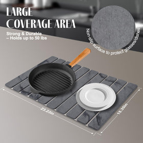 Lprmnnc eco-friendly diatomaceous earth mat is natural and non-toxic for your kitchen.