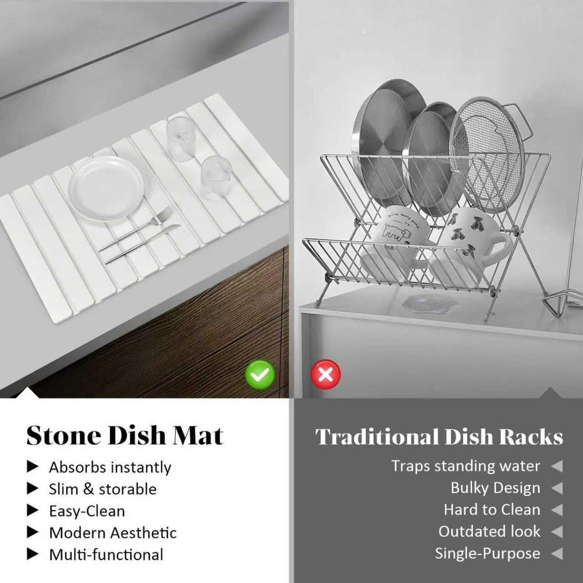 Lprmnnc Extral Large Dish Drying Mat versatile multi-purpose mat
