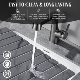 Lprmnnc foldable drying mat folds neatly for compact storage when not in use.