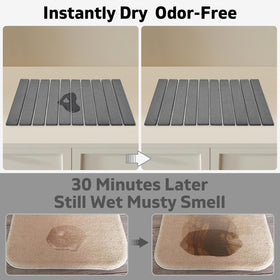 Lprmnnc stone drying mat collapsible design saves drawer space