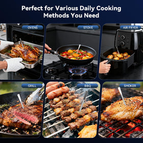 LPSUK dual-probe readings help balance meat and ambient temps.