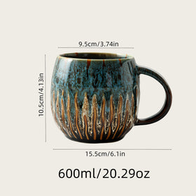 lpylxingyan ceramic mug with ergonomic handle offers comfortable, secure grip during tea breaks.
