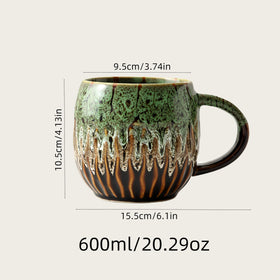 lpylxingyan green ceramic mug handle presents an ergonomic grip for daily coffee or tea