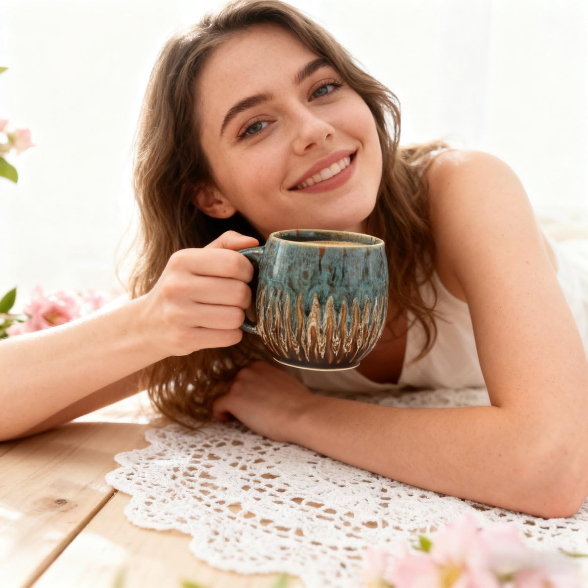 lpylxingyan large tea mug suits soups or hot cocoa on chilly days.