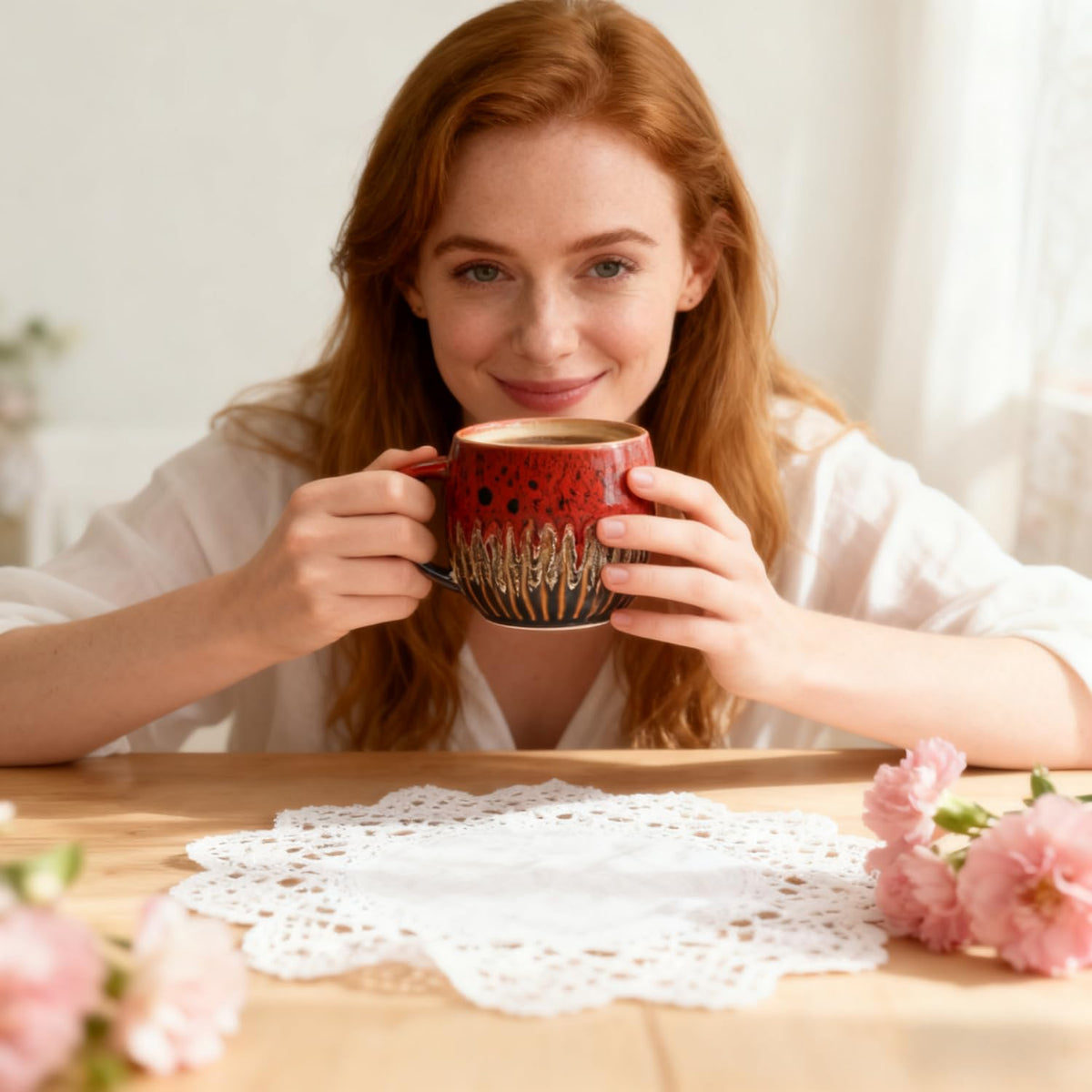 Lpylxingyan premium ceramic mug with sturdy base to prevent spills.