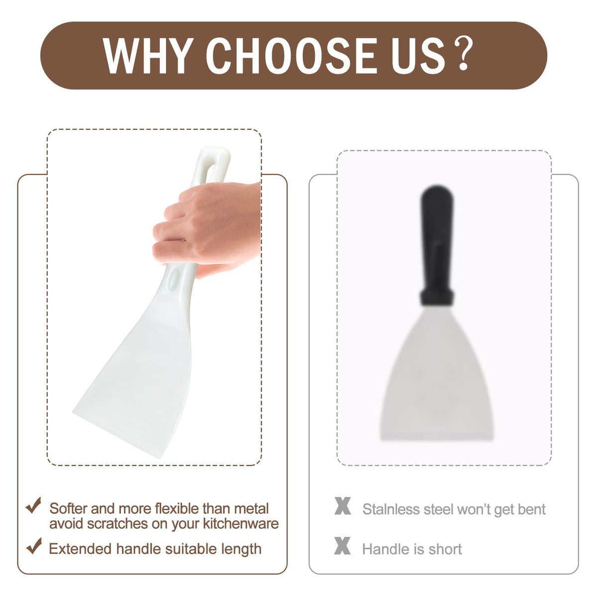 LRui scraper edge-bendability in action offers easy dough scraping from bowls.