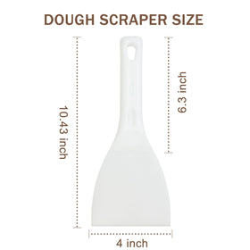 LRui dough scraper flexible-strip handle close-up demonstrates comfortable grip for kneading.