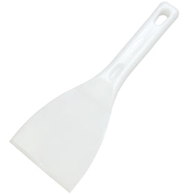LRui dough scraper front view highlights durable plastic blade for bench work.