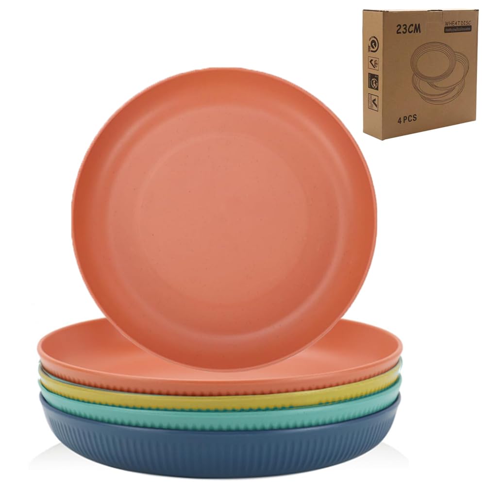 LRUUIDDE four-color 4-pack, vibrant dinnerware for family meals