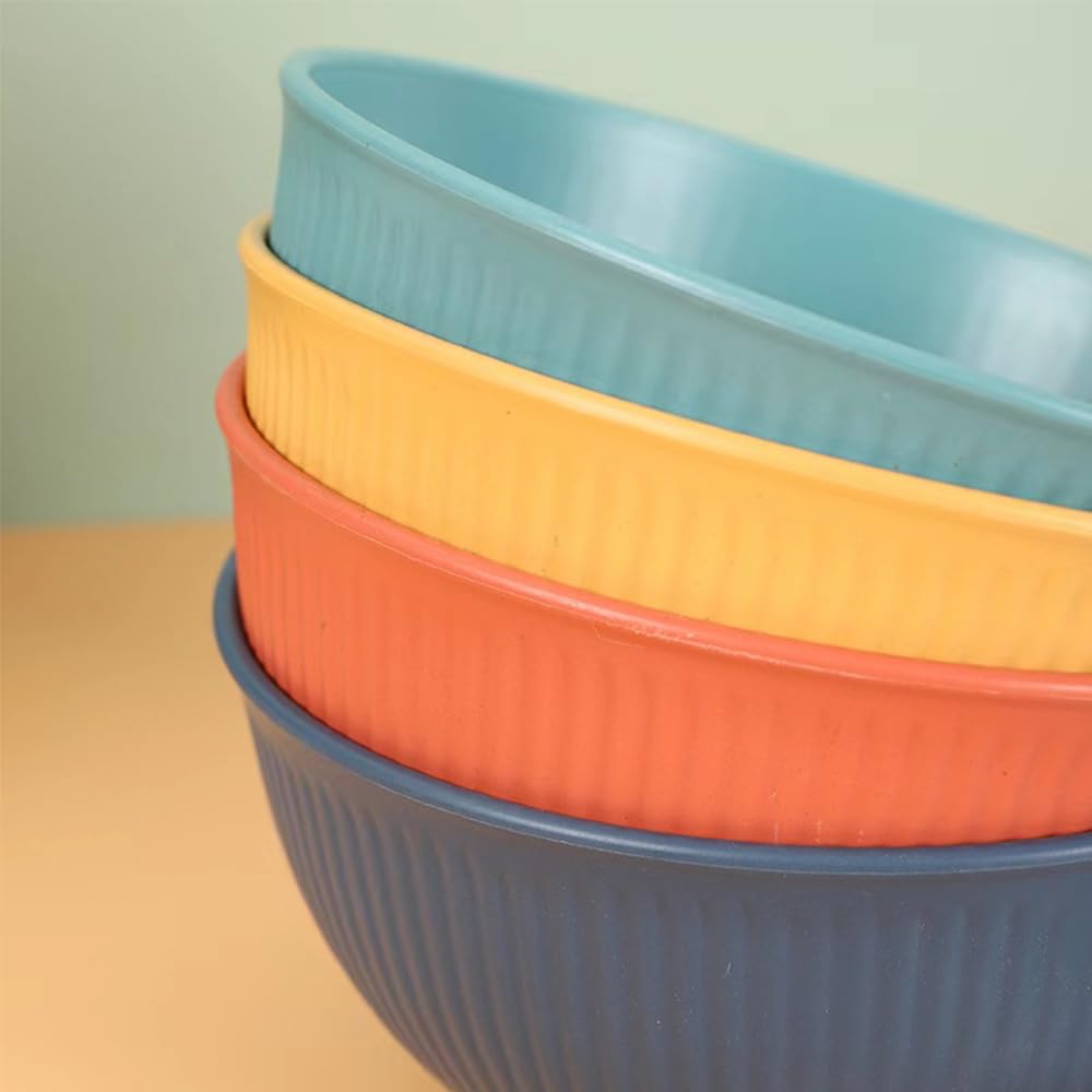 LRUUIDDE unbreakable bowls 24oz yellow deliver cheerful color for family meals.
