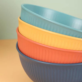 LRUUIDDE unbreakable bowls 24oz yellow deliver cheerful color for family meals.