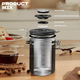 LRYYBTI airtight lid locks in aroma and moisture protection.